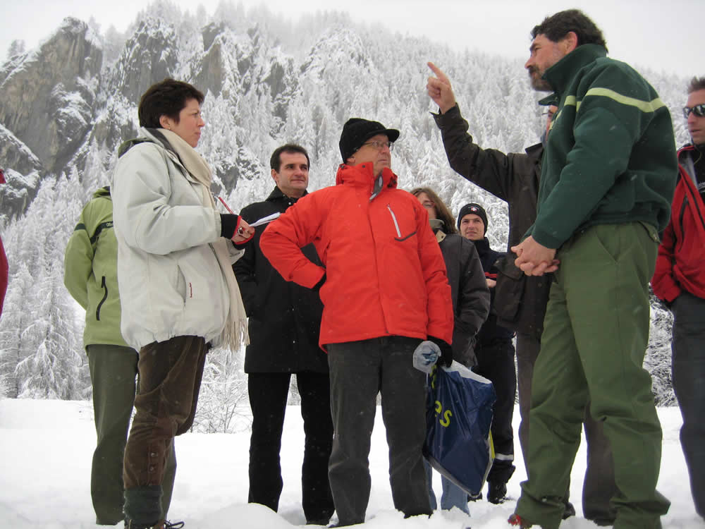 Visite de terrain avec la Police de l'eau, novembre 2010